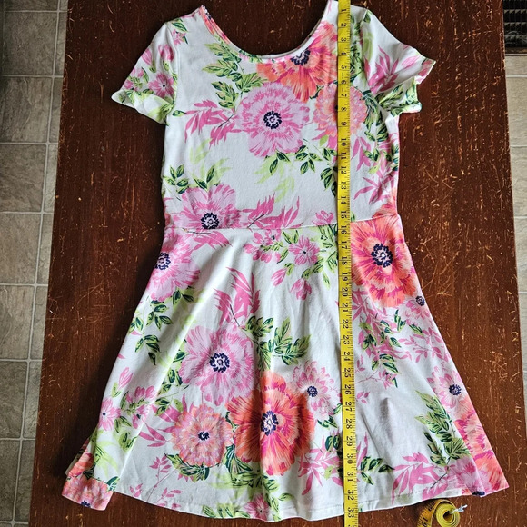 The Children's Place Floral Girls Short Sleeve Dress Size 16 - Picture 8 of 8